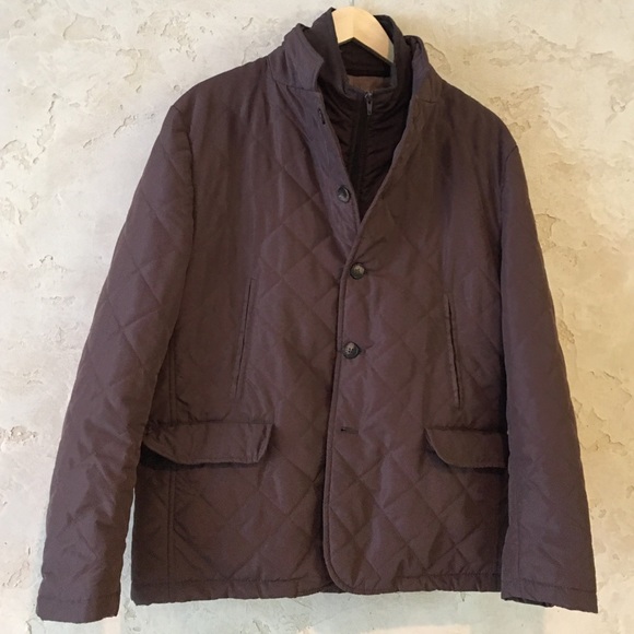 Brown puffer sport coat - Picture 2 of 4